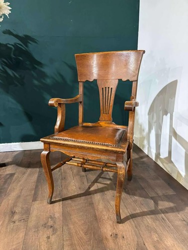 Vintage oak office - vintage, armchair
