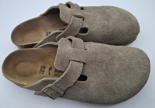 Birkenstock taupe suede boston - taupe,