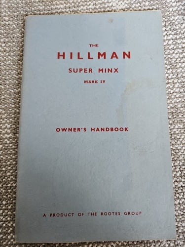 Hillman super minx mark car - hillman, iv