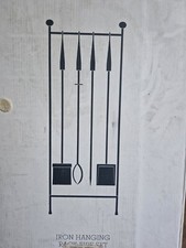 Iron And Clay  Ivyline Iron Hang Rack Fire Set