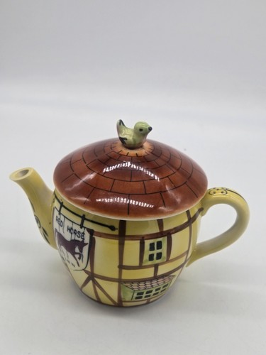 Vtg red horse inn ceramic - horse, tea