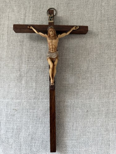 Vintage wooden wall - wooden, crucifix