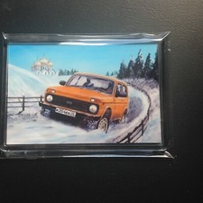 Lada Niva Cossack, VAZ 2121, clear rigid plastic Fridge magnet