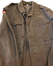 Vintage German Army Battledress Denim jacket Military Green Denim Size 10