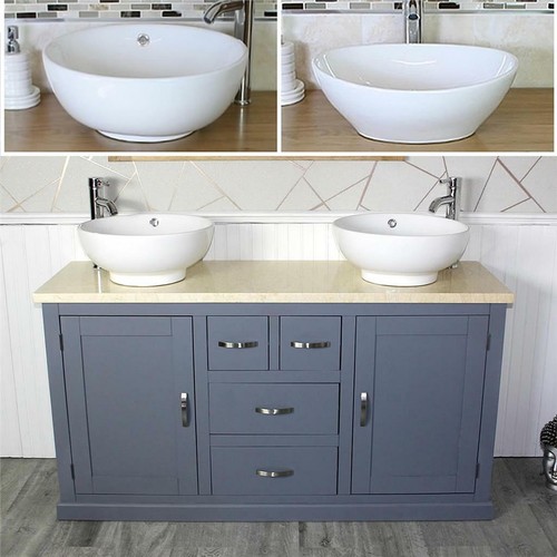 Grey painted bathroom double - grey,