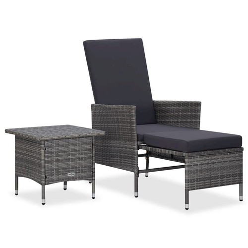 Garden furniture set - gray, pe