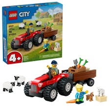 LEGO 60461 Red Farm Tractor with Trailer & Sheep - New Sealed