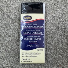 Wrights Wide Single Fold Bias Tape Quilt Binding Black PC202 3 Yards X 2.75m