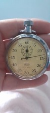 Vintage Smiths England Fob Pocket Stop Watch Stopwatch 1/5th Sec 1960s