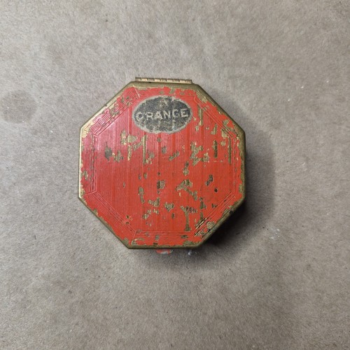Antique art deco - orange, enamel