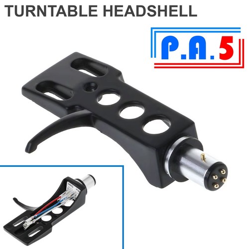 Black turntable headshell - black,