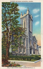 Foundry Methodist Episcopal Church Washington D.C. Postcard 1947