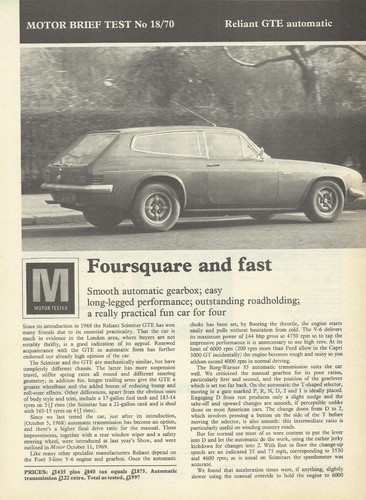 Reliant scimitar gte automatic - reliant,
