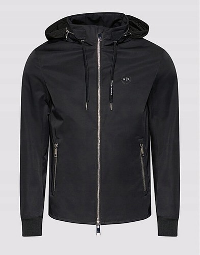 Armani exchange black hooded - exchange,