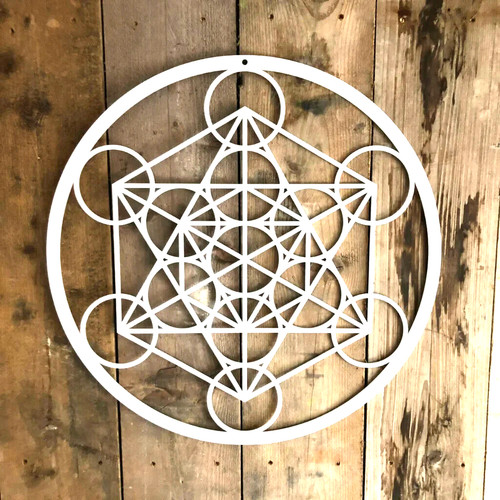 Metatron cube round wooden - round,