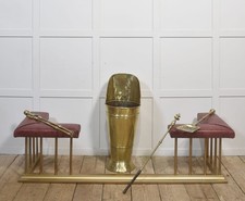 Leather-Upholstered Fireplace