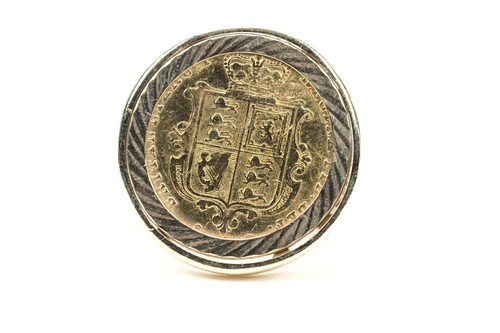 1871 gold half sovereign ring - sovereign,