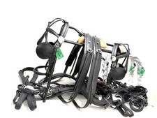 Cob Pair Driving Harness Biothane & Leather Top Black Heavy Duty Horse Tack