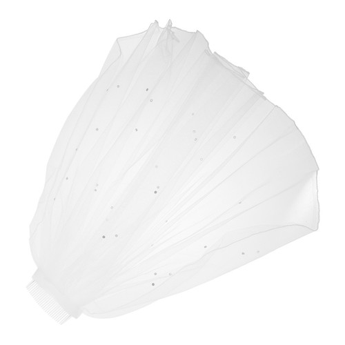 Ivory short bridal veil - bridal,