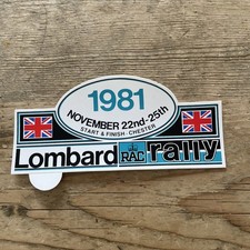 Lombard RAC Rally 1981 Chester original sticker