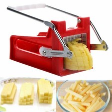 Potato Chipper French Fries Slicer Chip Cutter Maker Chopper 2 Blades