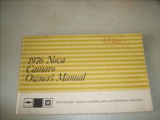 1976   CAMARO / NOVA OWNER'S MANUAL