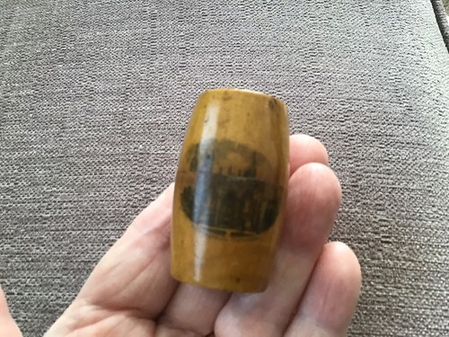 Mauchline transfer ware barrel - transfer,