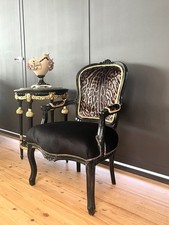 Leopard print black velvet - black,