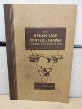 Vint Handbook Bench Saw Jointer And Shaper 1937 Walker Turner Co Shop Manual 
