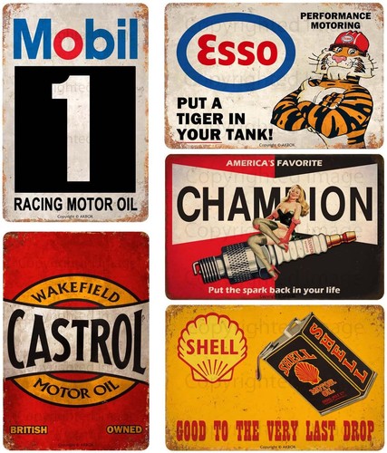 Akbok vintage tin signs auto - tin,