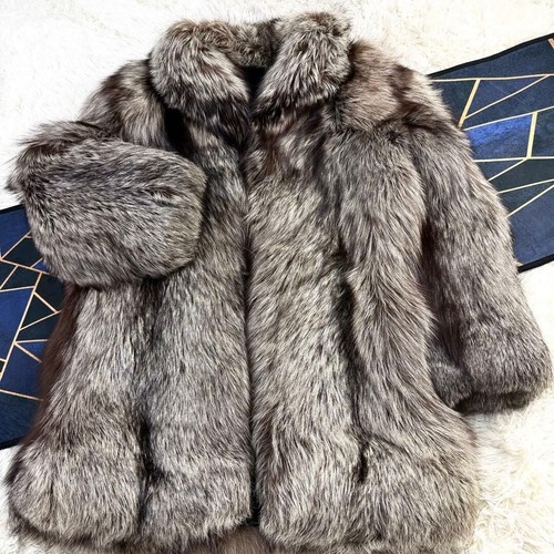 Women real silver fox fur - real,