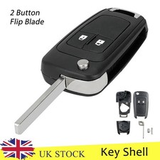 Flip Key Fob Case 2 Button Replacement For Vauxhall Opel Astra J Corsa Insignia