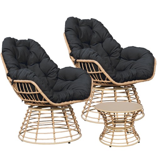 3pcs outdoor swivel chair - 3pcs,