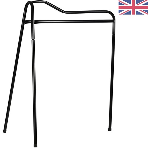 Black metal leg saddle rack - 3-leg,