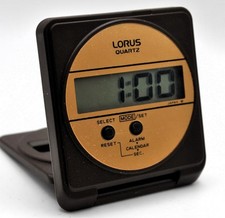 1980’s New Old Stock Lorus Quartz LCD travel clock