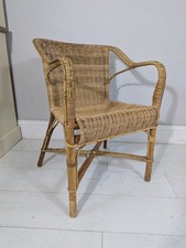 Woven Cane Armchair Classic Look Ikea Style FREE POSTAGE 