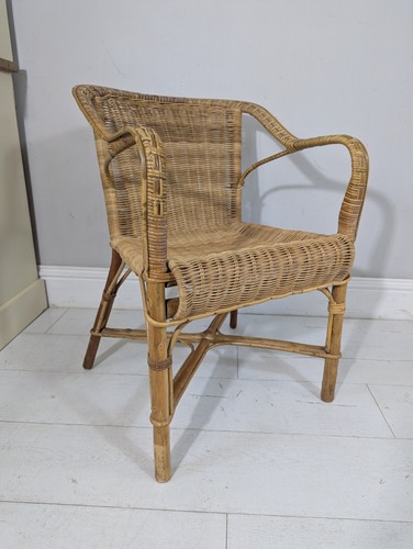 Woven cane armchair classic - woven,