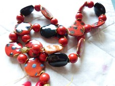 Kazuri Ceramic Beads, Pit Pat and Jazz, Lot of 19