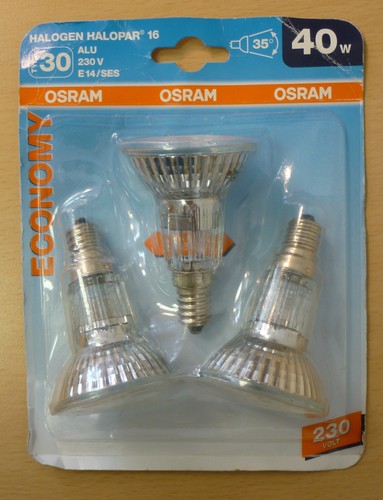 Pieces osram halopar 16 alu - 3, pieces!