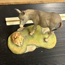 Vintage Figurine, Aynsley Fawn and Donkey 1987, Rare, Mastercraft