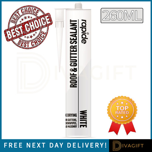 White roof gutter sealant - roof,