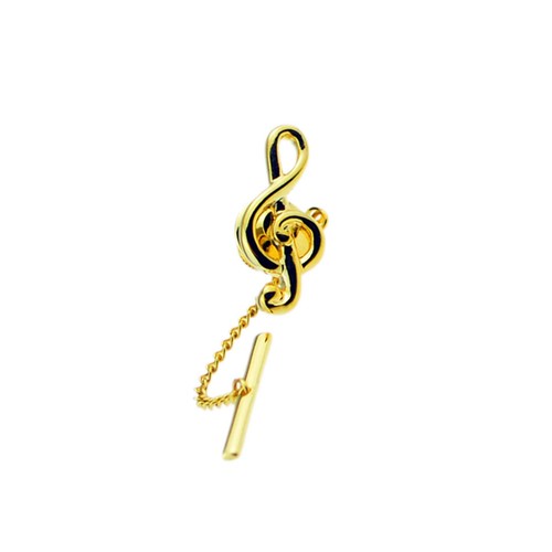 Gold plated treble clef - plated,