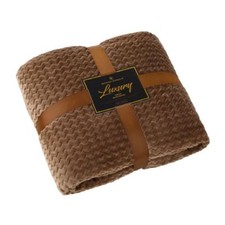 Luxury Popcorn Waffle Blanket Fleece Travel Throw Sofa Bed Warm Cosy Double King