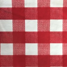 Red Gingham Check Vinyl