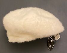 KANGOL FURGORA KITTY BERET ANGORA WOOL HAT CAP UNISEX VTG RETRO CREAM BNWT RARE
