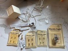 Dolls House Lighting Socket Power Strip Lighting Kit With 3 Lamps & Extra Bulbs