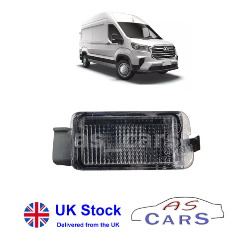Maxus rear number plate - number, light