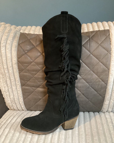 Legroom womens black suede - womens,