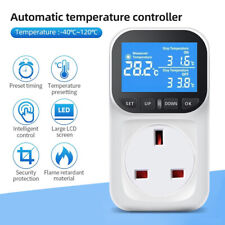 Digital Thermostat Timer Plug Heating or Cooling Mode with Probe UK/AU/EU Socket