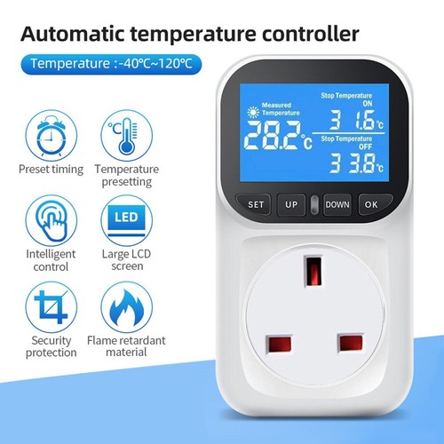 Digital thermostat timer plug - thermostat,